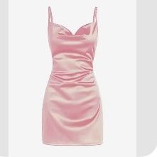 Pink Satin Winx Mini Dress Cocktail Formal Night Party Fairy Halloween Costume