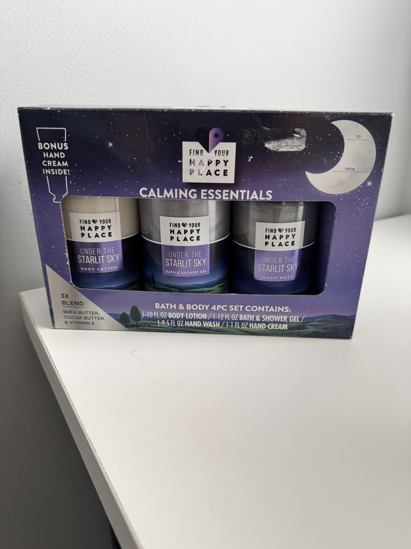 New set of calming essentials bath and body stuff