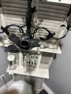Black Chandelier With candle Non Electric FCFS