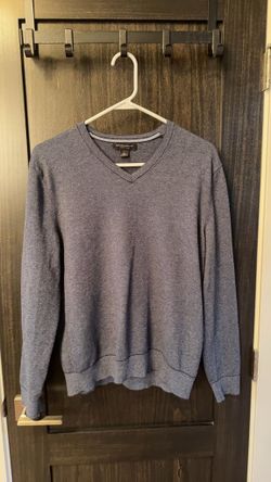 Banana Republic Luxury Blend Gray V-Neck Knit Sweater Men's Small 0427