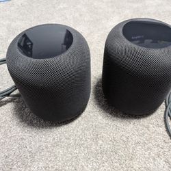 2x Space Gray Apple HomePod