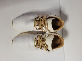 Esseutesse Italian Handmade White Leather Fringe Sneakers Boho Shoes Size U.S. 7.5-8/EU 38