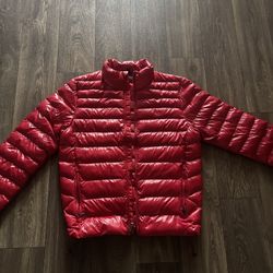 RED GLOSSY POLO PUFFER