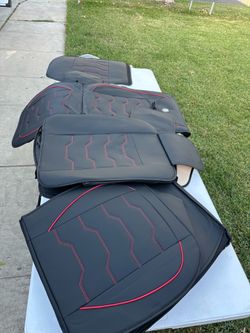 Fundas de asiento cuero premium universal tipo deportivo (set completo)”