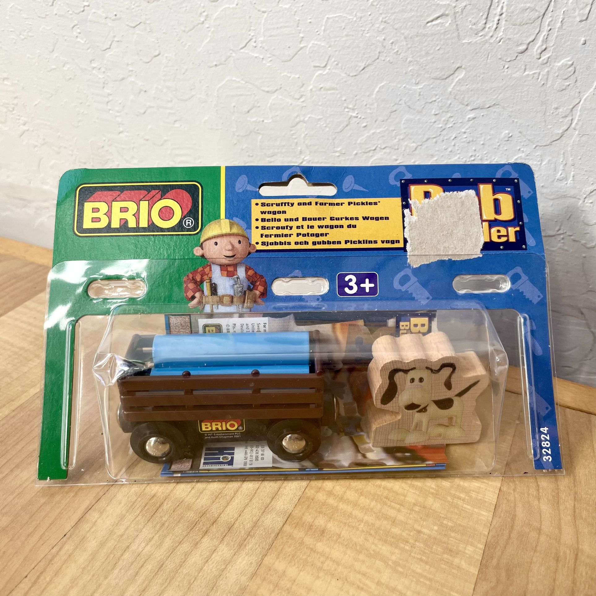 2003 Brio Wooden Train #32824 Bob The Builder Scruffy & Farmer Pickles’ Wagon
