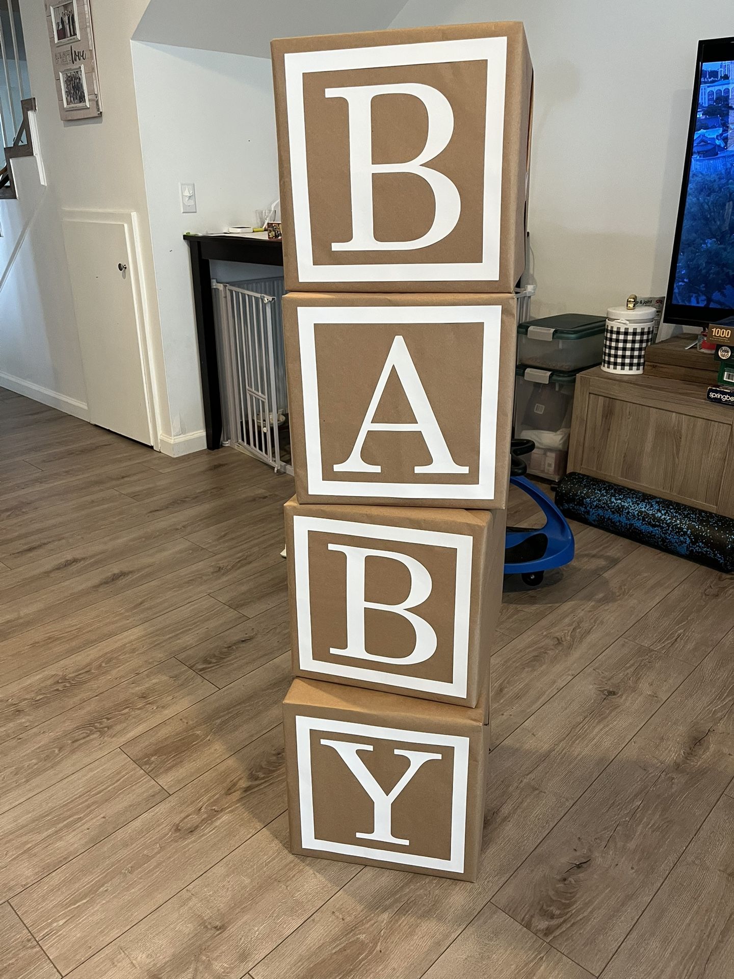 Large Baby Shower Blocks, baby name blocks nursery decor, baby shower decoration, photo prop