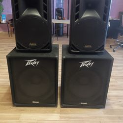 2 Peavey 18 Bottoms and 2 Cervin 12 inc Tops
