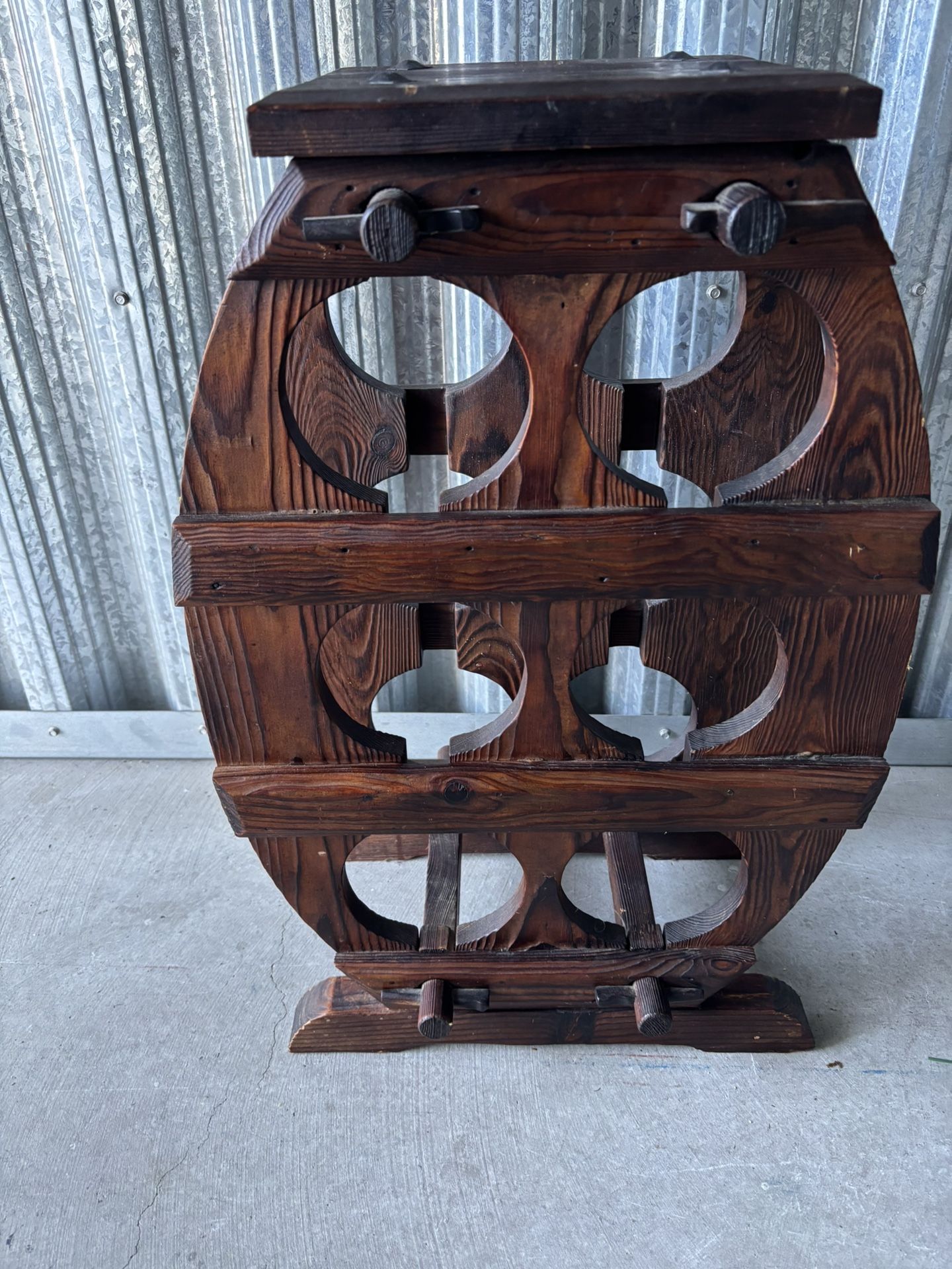 Vintage Wooden Wine Rack