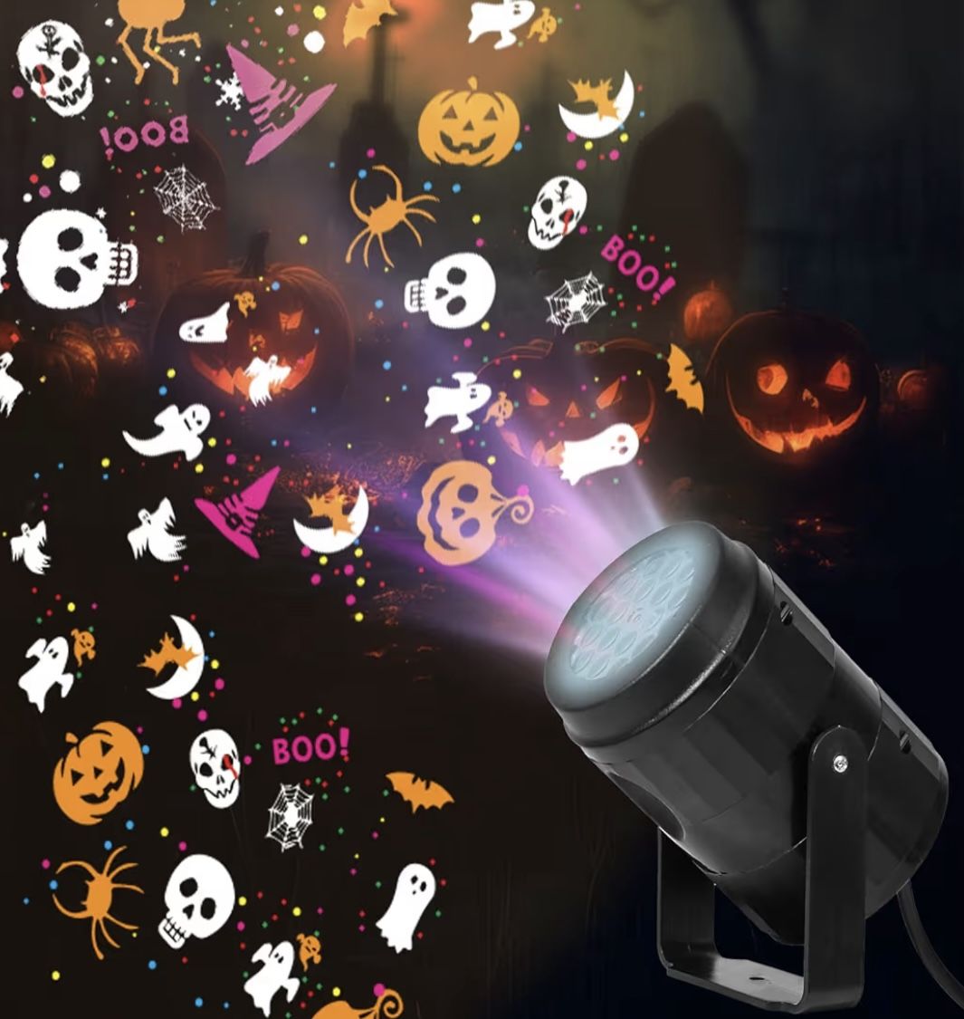 Halloween Projector Lights Outdoor/Indoor, Led Lights Projector Waterproof for Holiday Decorations, Holiday Projector for Halloween Party 