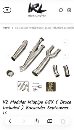 IRL V2 Modular Midpipe G8X ( Brace Included )