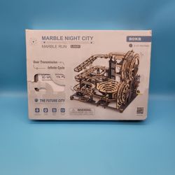 ROKR 3D Wooden Puzzles for Adults Marble Run Model Building Kit (LGA01 Marble Night City)