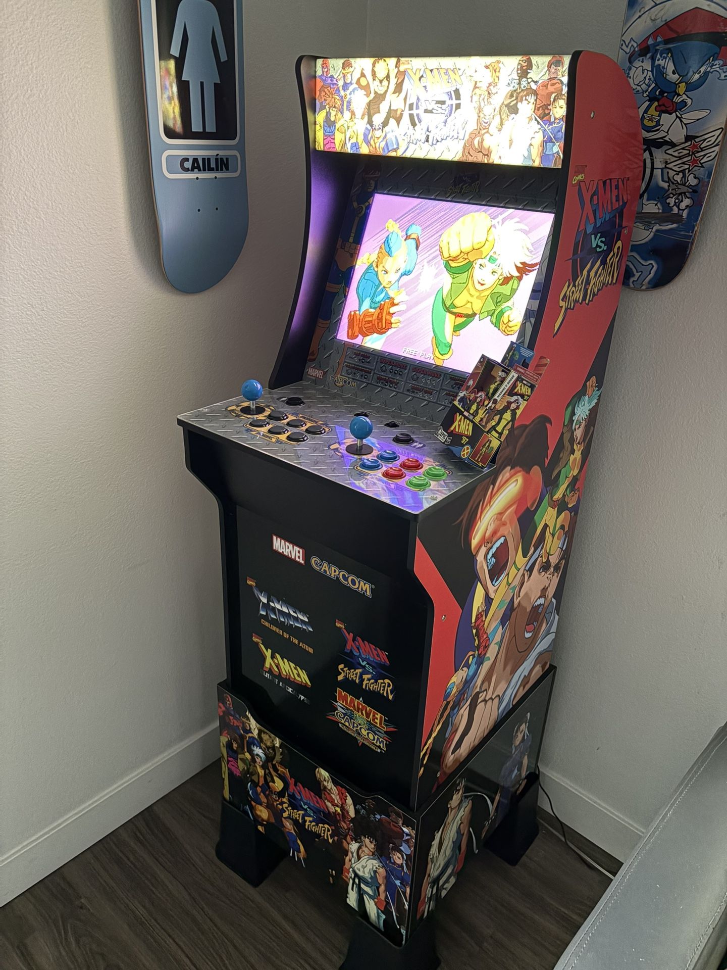 Arcade 1up X-men Vs Street Fighter W/Upgrades