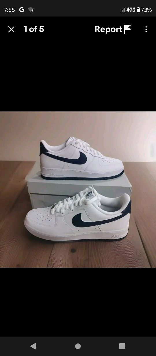 Nike Air Force 1 07 White Midnight Navy