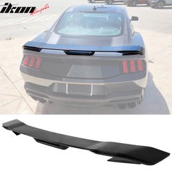 Fits 2024-2026 Ford Mustang Dark Horse Style Rear Trunk Spoiler Wing Gloss Black ABS