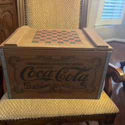 Vintage Coca Cola Chest w/Checker board top