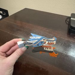 Lego Bionicle Dragon Head Ninjago Earth Dragon Defense Piece Blue And Orange 