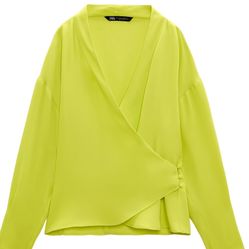 Zara Lime Green Cocktail Top