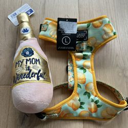 Dog Mom Mother’s Day Gift Lemon Sassy Woof Large Harness Wine Bottle