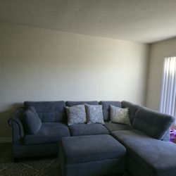 Sectional Sofa, Ottoman $400