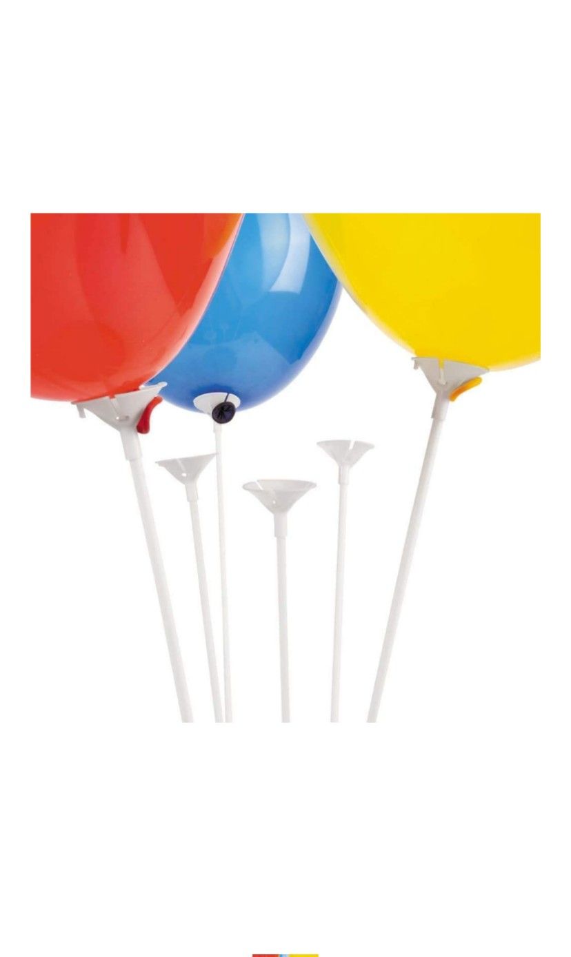 Fun Express Premium Quality White Balloon Sticks with White Cups (Package of 144)