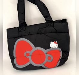 Hello Kitty 45th Anniversary Puffer Tote Bag