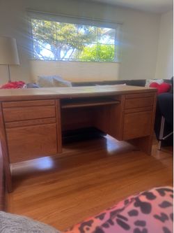 Solid wood desk