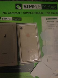 Carrier unlocked iPhone 8 230.00 new condition