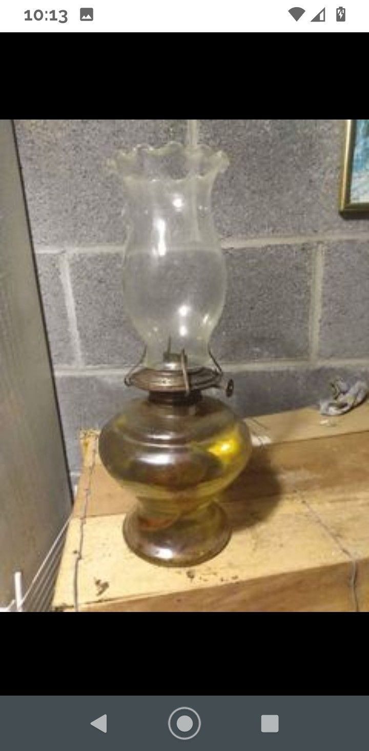 Vintage Eagle Oil Lamp