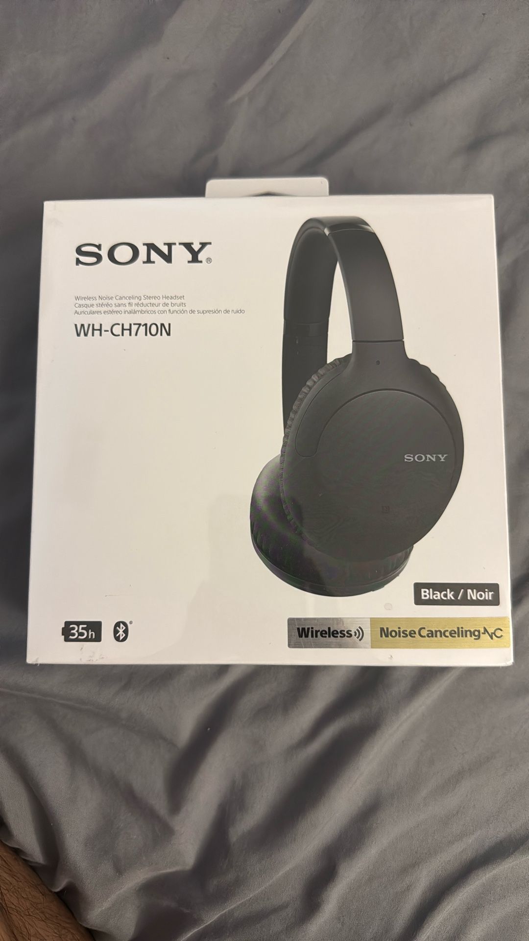 Sony WH-CH710N Wireless Over-Ear Headphones - Black-New Seal