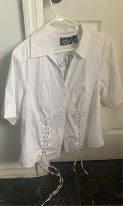 White Harley Davidson Blouse