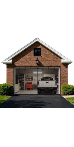 Garage Door Screen for 2 Car Garage 16x8FT