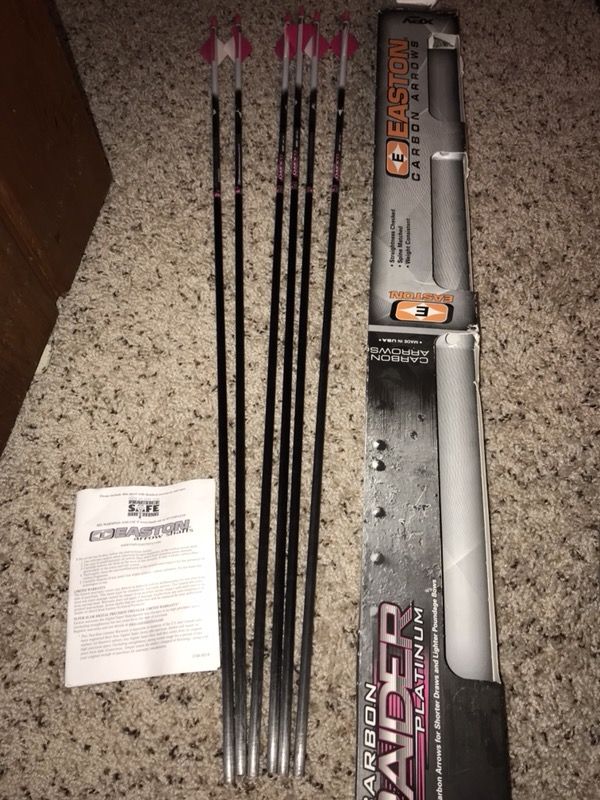 Easton Archery Women's Raider Platinum 500 Arrows 6 Pack for Sale in