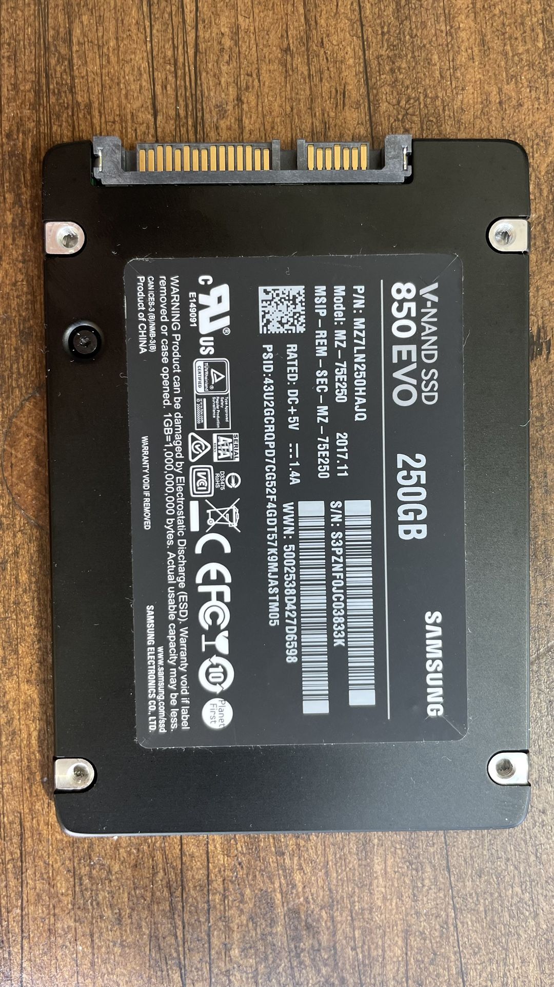 SSD Samsung 850 EVO 250GB