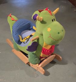 Plush Dragon Toddler Rocker with Safety Belt (One Step Ahead) - Holmdel NJ