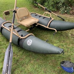 Pontoon Boat & Oar Frame, Fishing Pouch’s Oars, Rack for gear