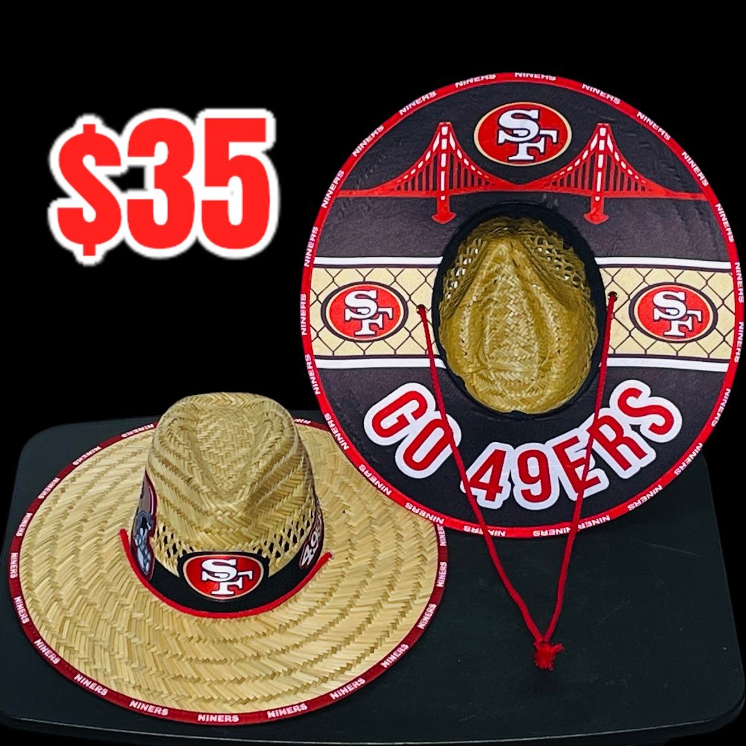 San Francisco 49ers Niners Straw hats great gift 🎁 just in time 4 the New Season  (I also have other Teams)