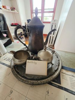 Silver plated coffee and tea service
