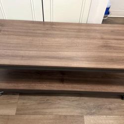 TV Stand with Metal Wheels