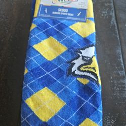 NWT Sweda Eagle Blue And Yellow Running Sports Socks, Adult Shoe Size 4-10