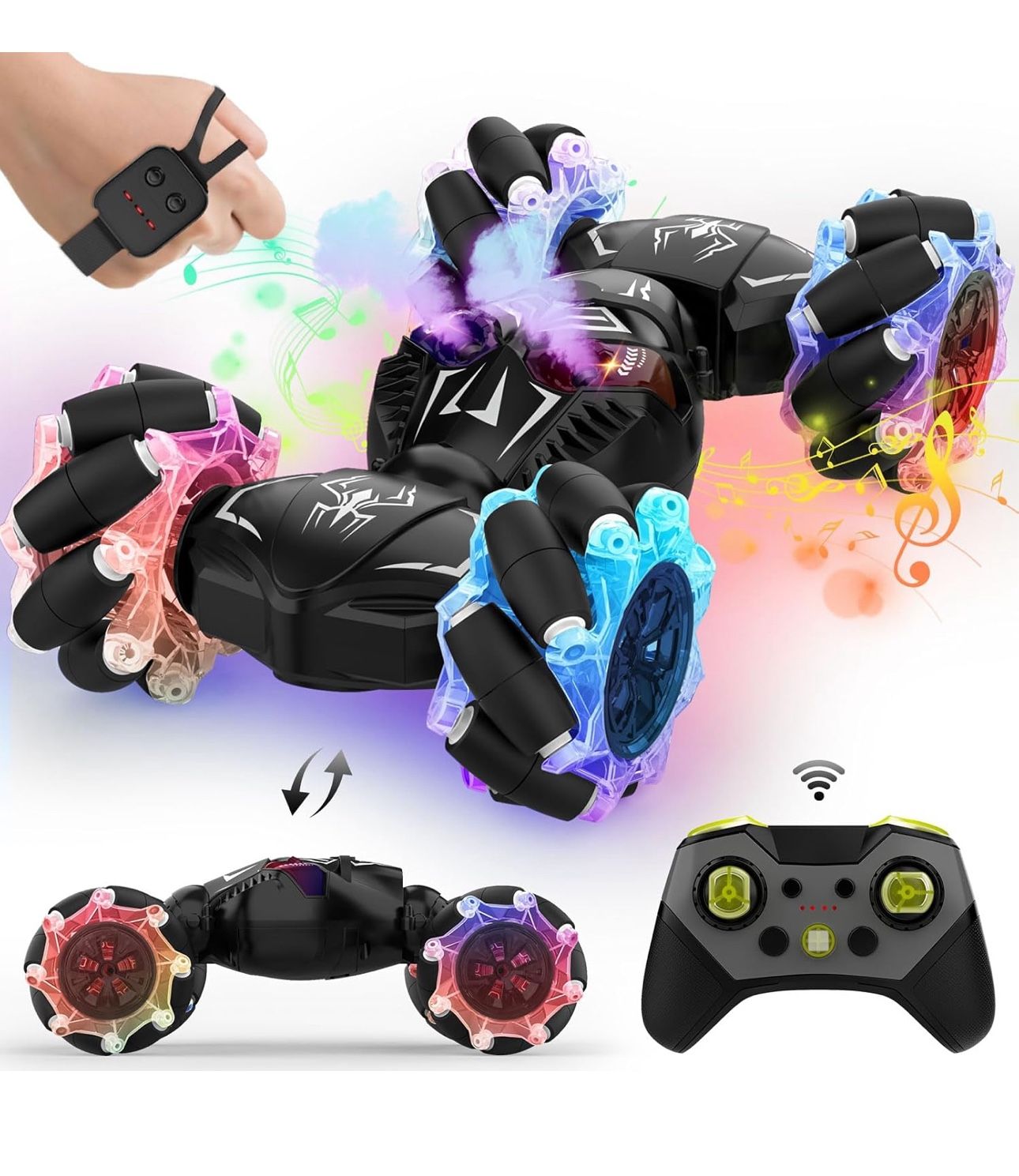 🔥NEW🔥 Gesture RC Cars, Hand Controlled Stunt Car Toys for 6-12 yr Boys Girls, 2.4GHz