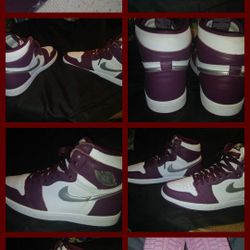 Jordan 1's Mid - M 10.5 / W 12 - USED But Still In Great condition, Maroon In color