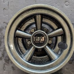 10Lol Golf Cart carbon fiber paint Hubcaps Set Or 4