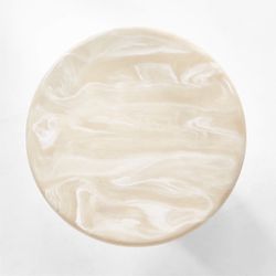 CB2 Espira 35" Round Cream Marbled Resin Coffee Table ($699 retail before tax and $179 shipping fee)