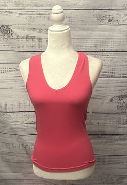 NWT Women's Pink Ribbed Tank Top size s/m