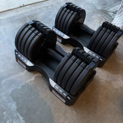Pro-form 50 lb adjustable dumbbells with trays weightlifting