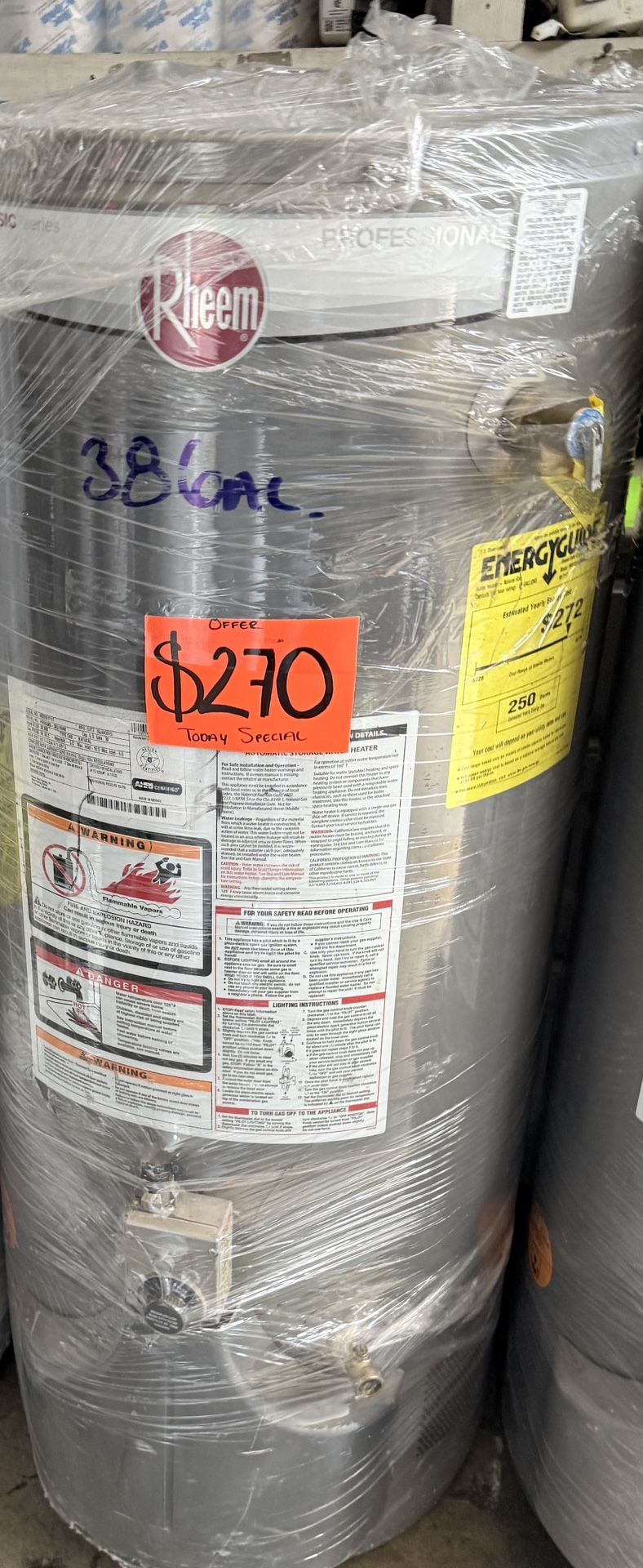 Rheem 38Gal♨️