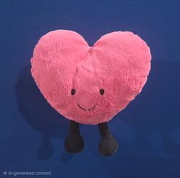 JellyCat Amuseable Hot Pink Heart Soft 8" Plush
