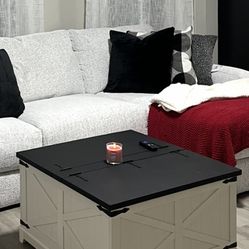 Farmhouse Coffee Table With Storage 
