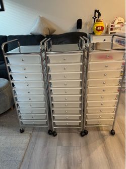 10 Drawer Rolling Craft Cart