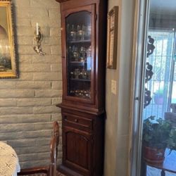  Brazilian Rosewood Corner Display Cabinet or Dry Bar (please read)